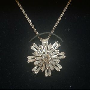 COPY - NEVER WORN Costume “Starry Night” snowflake pendant with 18 inch chain.